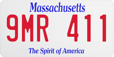 MA license plate 9MR411