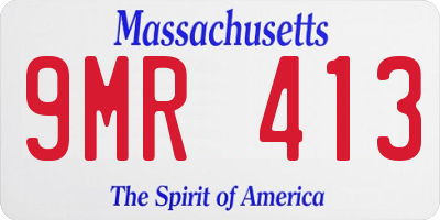 MA license plate 9MR413