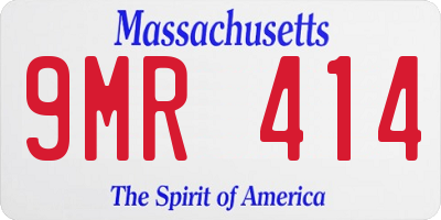 MA license plate 9MR414