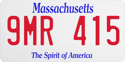 MA license plate 9MR415