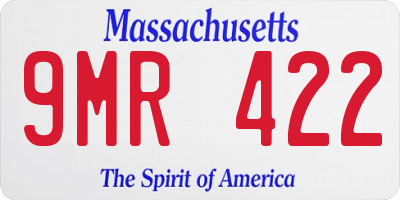 MA license plate 9MR422