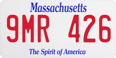 MA license plate 9MR426