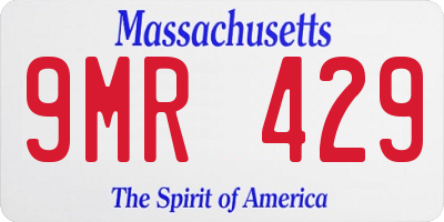 MA license plate 9MR429