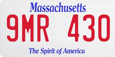 MA license plate 9MR430