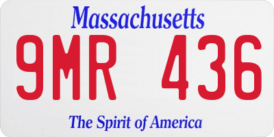 MA license plate 9MR436