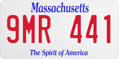 MA license plate 9MR441
