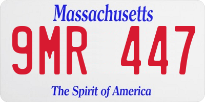 MA license plate 9MR447