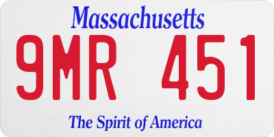 MA license plate 9MR451