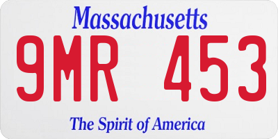 MA license plate 9MR453