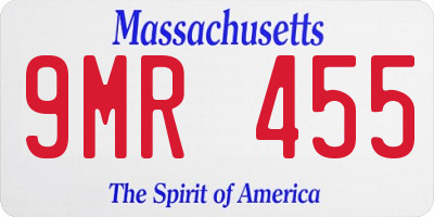 MA license plate 9MR455