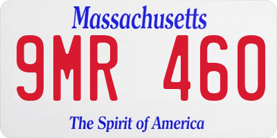 MA license plate 9MR460