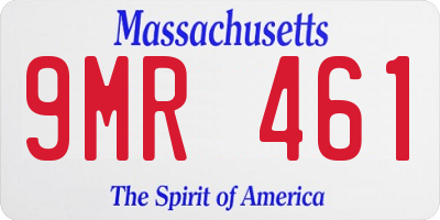 MA license plate 9MR461