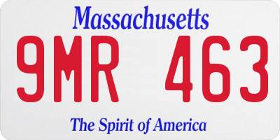 MA license plate 9MR463