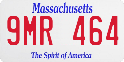 MA license plate 9MR464