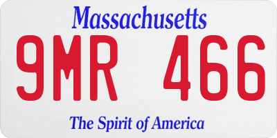 MA license plate 9MR466