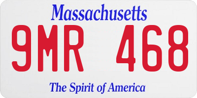 MA license plate 9MR468