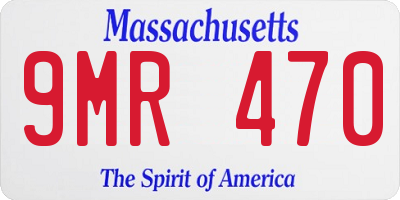 MA license plate 9MR470