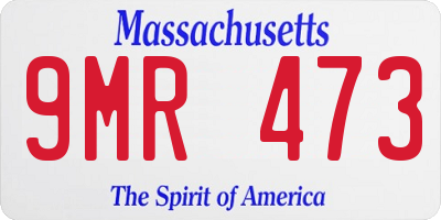 MA license plate 9MR473
