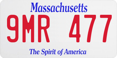 MA license plate 9MR477