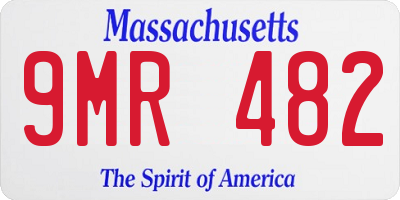 MA license plate 9MR482