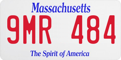 MA license plate 9MR484