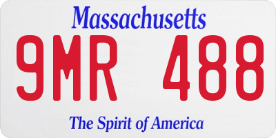 MA license plate 9MR488