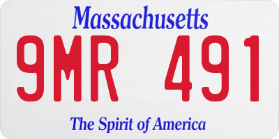 MA license plate 9MR491