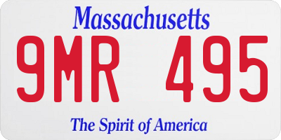 MA license plate 9MR495