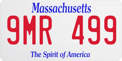 MA license plate 9MR499