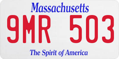 MA license plate 9MR503