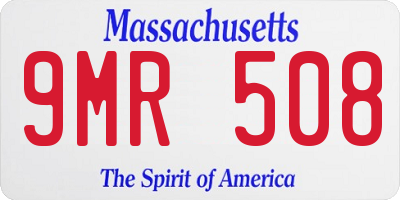 MA license plate 9MR508