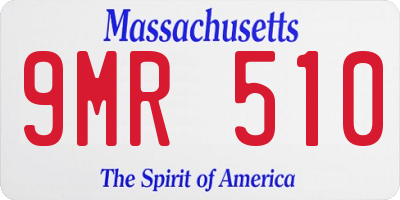 MA license plate 9MR510