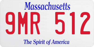 MA license plate 9MR512