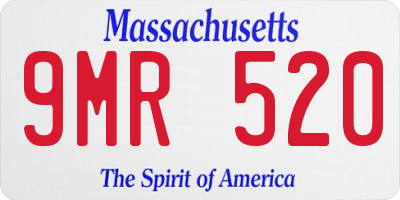 MA license plate 9MR520