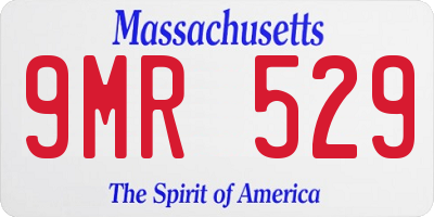 MA license plate 9MR529