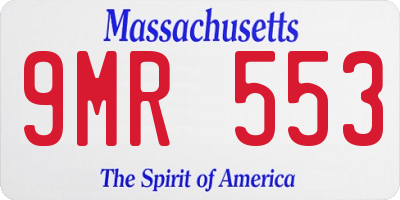 MA license plate 9MR553