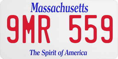 MA license plate 9MR559