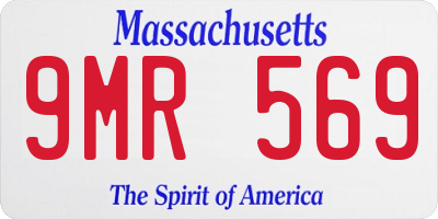 MA license plate 9MR569