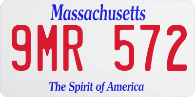 MA license plate 9MR572