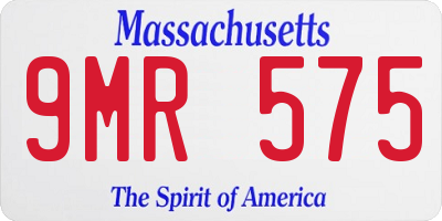 MA license plate 9MR575