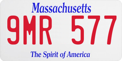 MA license plate 9MR577