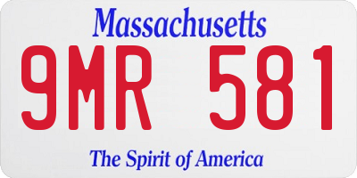 MA license plate 9MR581