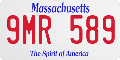 MA license plate 9MR589