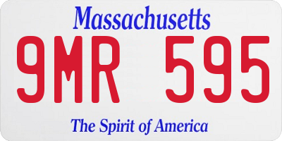 MA license plate 9MR595
