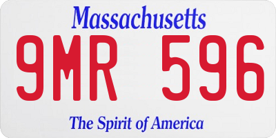 MA license plate 9MR596