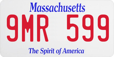 MA license plate 9MR599