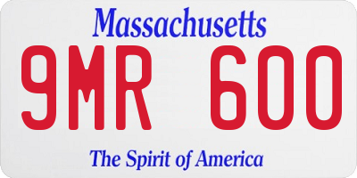 MA license plate 9MR600