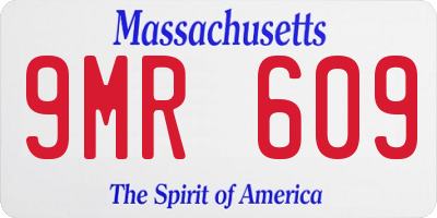 MA license plate 9MR609