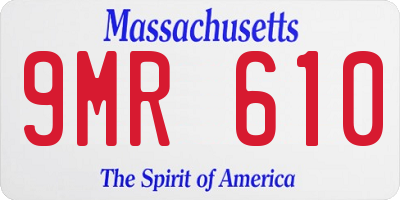 MA license plate 9MR610
