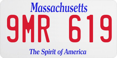 MA license plate 9MR619